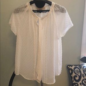 Loft Swiss dot sheet blouse